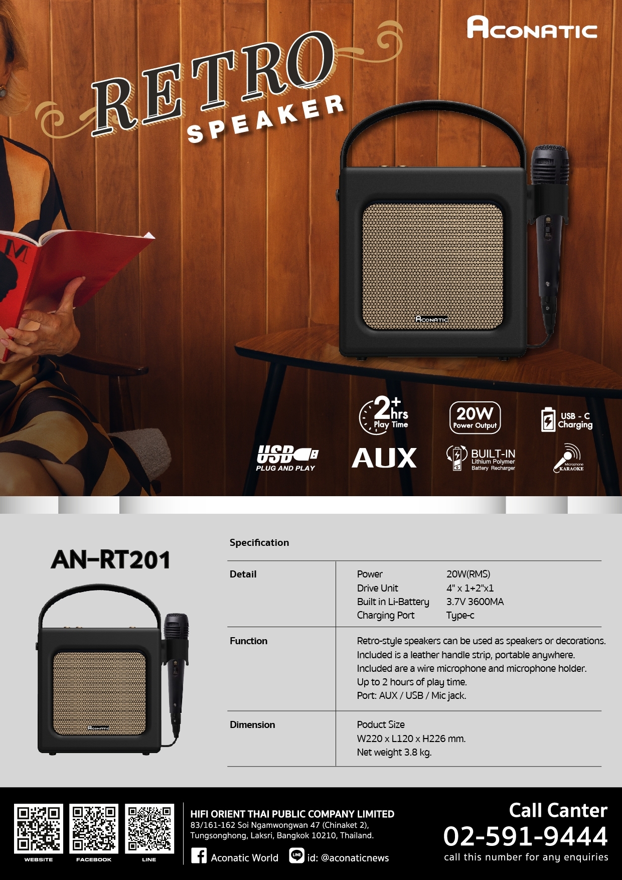 Retro Speaker model AN-RT201