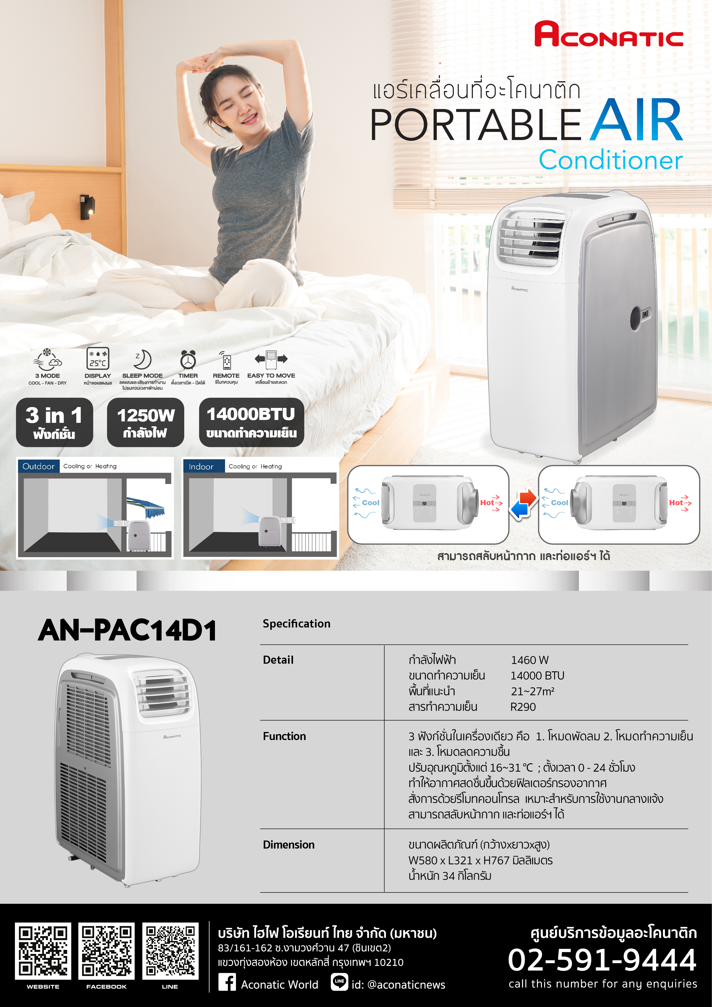 Portable Air model AN-PAC14D1